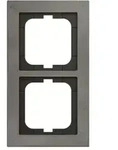 Busch-jaeger Abdeckrahmen 2-fach Betongrau - Busch-axcent&reg; Pur (1722-298),