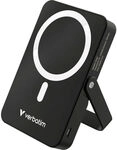 Verbatim - Charge 'n' Go Power Bank With Stand Magnetic Wireless 10000mah - Black