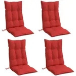 Hochlehner-auflagen 4 Stk. Rot Oxford-gewebe Vidaxl
