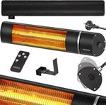 Monzana - Infrarot Heizstrahler Mzh2000 Goldr&ouml;hre 2000w 3 Heizstufen Fernbedienung