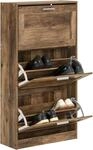 Sobuy Fsr137-l-f Schuhkipper Schuhablage Schuhschrank Mit 3 Klappen Schuhregal Schmal