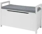 Sobuy - Fsr76-w Truhenbank Mit Sitzfl&auml;che Sitzbank Mit Stauraum Sitztruhe Mit Klappe