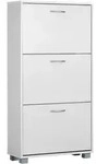 Casaria&reg; Schuhschrank F&uuml;r 18 Paar Schuhe Schmal 115x60x25cm 3 Klappen Hoch...