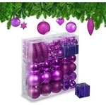 Relaxdays - Weihnachtskugeln 110er Set, Kunststoff, Weihnachtsbaumdeko Mit Kugeln &