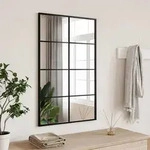 Wandspiegel Schwarz 50x80 Cm Rechteckig Eisen Vidaxl