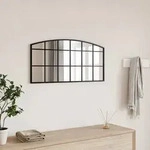 Wandspiegel Schwarz 80x40 Cm Gew&ouml;lbt Eisen Vidaxl