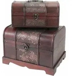 Hmf 6411700 Schatztruhe, Schatzkiste, Holzkiste Japan, 2er Set