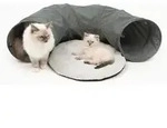Vesper Spieltunnel Grau F&uuml;r Katzen, Langlebig Und Praktisch