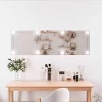 Wandspiegel Mit Led-leuchten 30x100 Cm Glas Rechteckig Vidaxl821781
