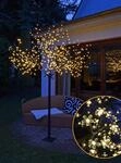Led Deko Kirschbl&uuml;ten Baum 250 Cm - 600 Led - Lichterbaum Warm Wei&szlig; Beleuchtet F&uuml;r