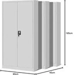 3er Set Aktenschrank C001h B&uuml;roschrank Metallschrank Stahlschrank...