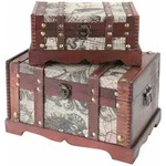 Hmf - 6408700 Schatztruhe, Schatzkiste, Holzkiste Amerika, 2er Set