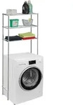 Waschmaschinenregal Metall, 3 Ablagen, Regal Waschmaschine, Trockner, Wc, Badregal