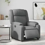 Relaxsessel Elektrisch Grau Kunstleder Vidaxl82259