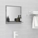 Badspiegel Grau Sonoma 40x10,5x37 Cm Holzwerkstoff Vidaxl
