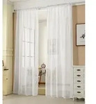 Gardinen Transparent Mit Kr&auml;uselband Vorhang Leinenoptik Halbtransparent Voile