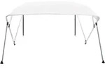 Bimini-&uuml;berdachung Mit 4 B&uuml;geln Wei&szlig; 243x180x137 Cm