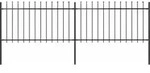 Gartenzaun Mit Speerspitzen Stahl 3,4 X 1 M Schwarz - Vidaxl