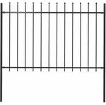 Vidaxl - Gartenzaun Mit Speerspitzen Stahl 1,8 M Schwarz
