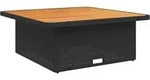 Gartentisch Schwarz 110x110x71 Cm Poly Rattan Und Akazienholz - Vidaxl