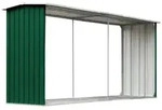 Brennholzlager Verzinkter Stahl 330 X 92 X 153 Cm Gr&uuml;n Vidaxl