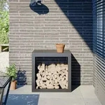 Brennholzregal Anthrazit 60x40x60 Cm Stahl Vidaxl