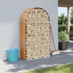 Kaminholzunterstand Holzoptik 120x45x210 Cm Verzinkter Stahl Vidaxl