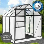 Gew&auml;chshaus Aluminium Mit Fundament Rostfrei T&uuml;v Gepr&uuml;ft 6mm Platten 190x190x195cm