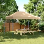 Partyzelt Faltbar Pop-up Beige 410x279x315 Cm Vidaxl