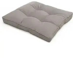 Lounge Sitzkissen Outdoor Hellgrau, 10cm, 60cm, 60cm - Beautissu