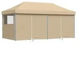 Partyzelt Faltbar Pop-up Mit 4 Seitenteilen Beige - Vidaxl