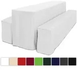 Biertischhusse Comfort L 3tlg. Set Lang Wei&szlig;, 220x75x50 Cm - Beautissu
