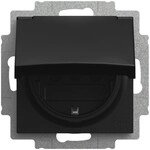 Busch-jaeger Schuko&reg; Steckdosen-einsatz Safety+ Mit Klappdeckel Schwarz Matt -