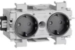 Tehalit Steckdose 2-fach Gs Frontrastend Gs2001 Gsw
