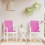 Niedriglehner-auflagen 2 Stk. Rosa Stoff Vidaxl
