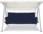 Hollywoodschaukel Auflagenset Flair Hs Dunkelblau - Beautissu