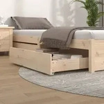 Bettschubladen 2 Stk. Massivholz Kiefer Vidaxl