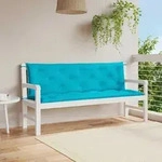 Gartenbank-auflagen 2 Stk. T&uuml;rkis 150x50x7 Cm Stoff Vidaxl