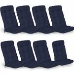 8er Set Hochlehner Auflagen Flair Hl, 120x50x8cm, Dunkelblau