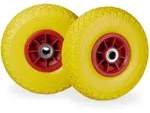 Relaxdays - 2x Sackkarrenrad, Pannensichere Vollgummireifen, 3.00-4 Zoll, 20mm Achse,