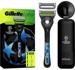 Gillette Labs Rasierapparat Mit 2 Klingen Handst&uuml;ck + Slim Travel Case "uefa
