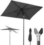 Sekey Balkonschirm 200 X 125 Cm Rechteckiger Sonnenschirm Mit Schnell&ouml;ffnungs-knopf