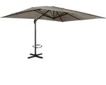 360&deg; Drehbarer Und Neigbarer Sonnenschirm Calvi Taupe 3x4 M Mit H&uuml;lle