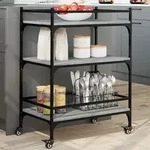 K&uuml;chenwagen Grau Sonoma 65x40x86,5 Cm Holzwerkstoff Vidaxl