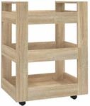 Vidaxl Kitchen Trolley Sonoma Oak 60x45x80 Cm Engineered Wood