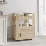 K&uuml;chenwagen Sonoma-eiche 60x45x80 Cm Holzwerkstoff - Vidaxl