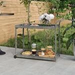 Barwagen Grau 100x45x83 Cm Poly Rattan - Vidaxl