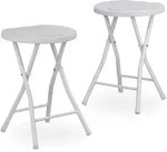 Klapphocker Bastian Rund, 2 Stk. Faltbar, Kunststoff, Rattanoptik, Wetterfest Hxbxt: