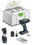 Festool Akku-bohrschrauber T18+3 Basic-set Mit 4 Aufs&auml;tzen Und Zubeh&ouml;r, Ohne Akku