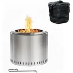 Relaxdays Feuerschale Ohne Rauch, Edelstahl, Hxd 40,5 X 49 Cm, Standfu&szlig; &